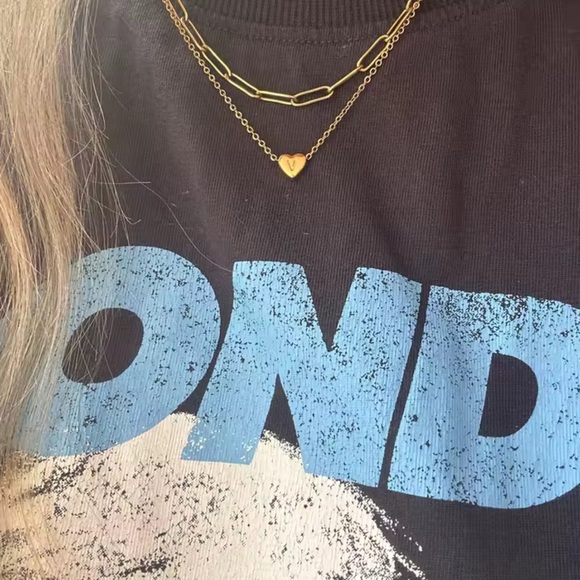 Minimalist Small Love Initial - J- Necklace – 18k Gold Stainless Steel Letter: J - Picture 5 of 10